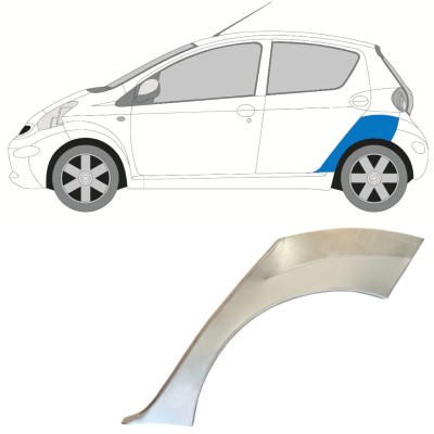 Panneau de réparation arc d'aile arrière pour Toyota Aygo 2005-2012 / Gauche 16059
