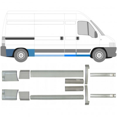 FIAT DUCATO BOXER RELAY EMPATTEMENT LONG 1994- PANNEAU DE RÉPARATION DU SEUIL PANNEAU LATÉRAL DE L\'AILE ARRIÈRE / SET