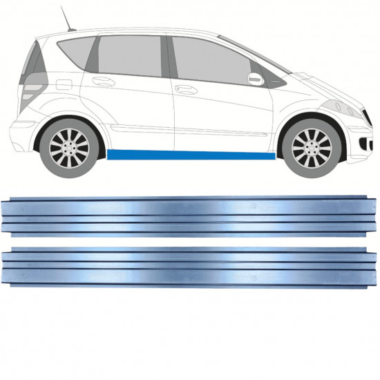 Réparation bas de caisse intérieur pour Mercedes A-class 2004-2012 / Gauche = Droite (symétrique) / Ensemble 11155