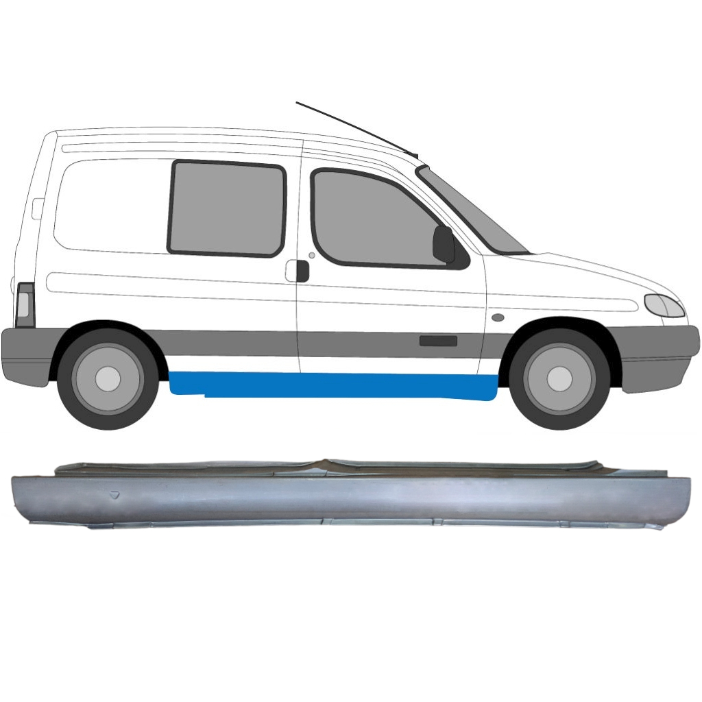 Réparation Bas De Caisse Pour Peugeot Partner 1996- / Droite 6952