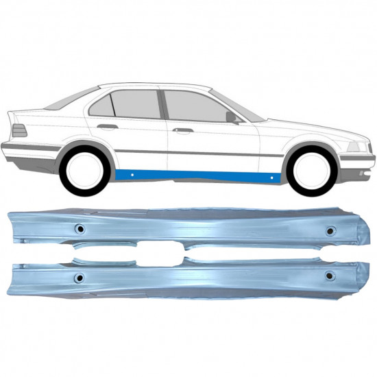 Panneau de réparation du seuil pour BMW 3 E36 1990-2000 / Gauche+Droit / Ensemble 6214