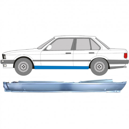 BMW 3 E30 1982-1994 4 PORTE PLEIN PANNEAU DE RÉPARATION DU SEUIL / GAUCHE