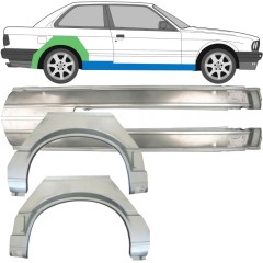 Réparation bas de caisse + passage de roue arrière pour BMW 3 E30 1987-1994 / Gauche+Droit / Ensemble 9518