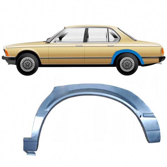 Panneau de réparation arc d'aile arrière pour BMW 7 E23 1976-1986 / Gauche 7628
