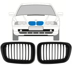 Grille de calandre pour BMW 3 E46 1998-2006 / Gauche+Droit / Ensemble 11128