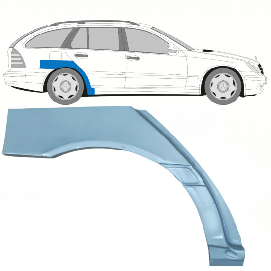 Panneau de réparation arc d'aile arrière pour Mercedes C-class 2000-2007 / Droite / COMBI 9098