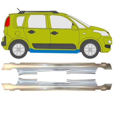 Panneau de réparation du seuil pour Citroen C3 Picasso 2008- / Gauche+Droit / Ensemble 14634