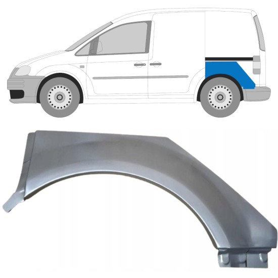 Panneau de réparation arc d'aile arrière pour Volkswagen Caddy 2004-2020 / Gauche 15161