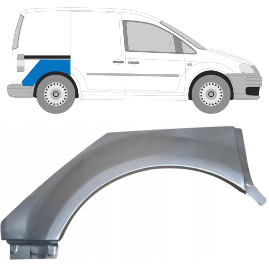 Panneau de réparation arc d'aile arrière pour Volkswagen Caddy 2004-2020 / Droite 15160