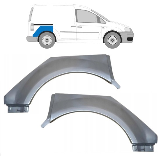 Panneau de réparation arc d'aile arrière pour Volkswagen Caddy 2004-2020 / Gauche+Droit / Ensemble 15165