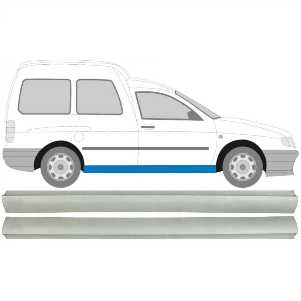 VW CADDY S INCA 1995-2004 PANNEAU DE RÉPARATION DU SEUIL / DROIT = GAUCHE / SET