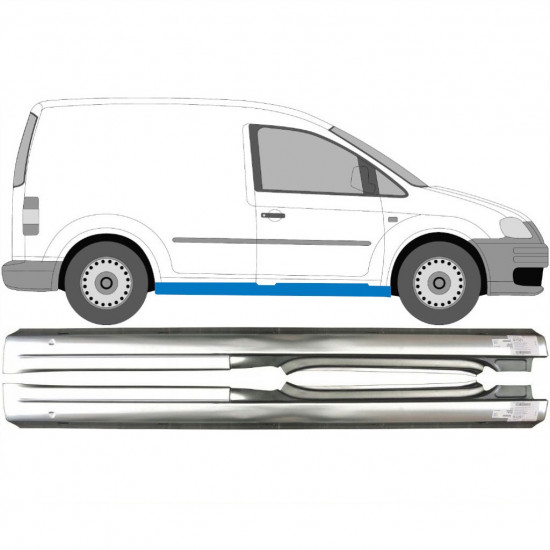 VW CADDY III 2004-2015 2 PORTE PANNEAU DE RÉPARATION DU SEUIL / SET