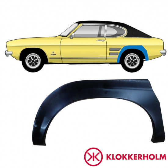 Panneau de réparation arc d'aile arrière pour Ford Capri 1968-1974 / Gauche 11001