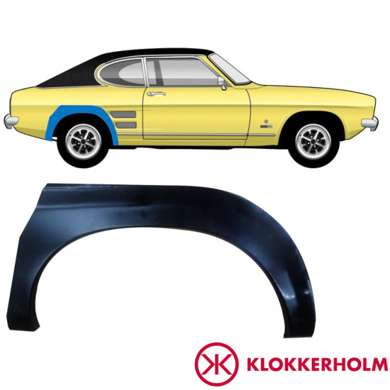 Panneau de réparation arc d'aile arrière pour Ford Capri 1968-1974 / Droite 11000