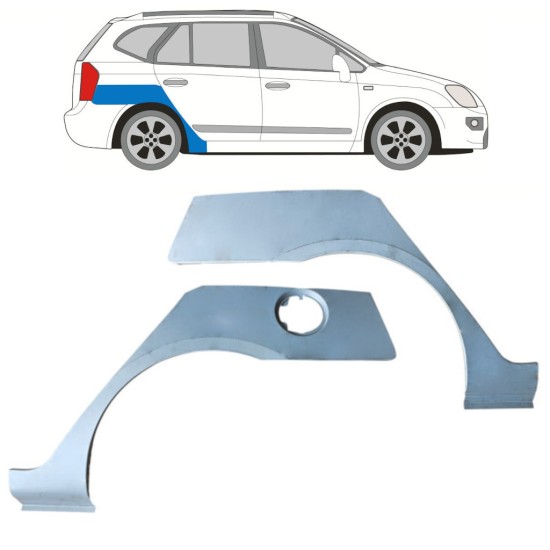 Panneau de réparation arc d'aile arrière pour Kia Carens 2006-2013 / Gauche+Droit / Ensemble 16817