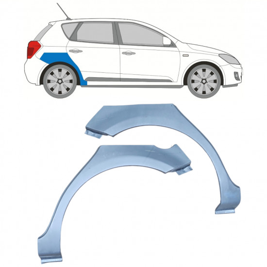 Panneau de réparation arc d'aile arrière pour Kia Ceed 2006-2012 / Ensemble 11742