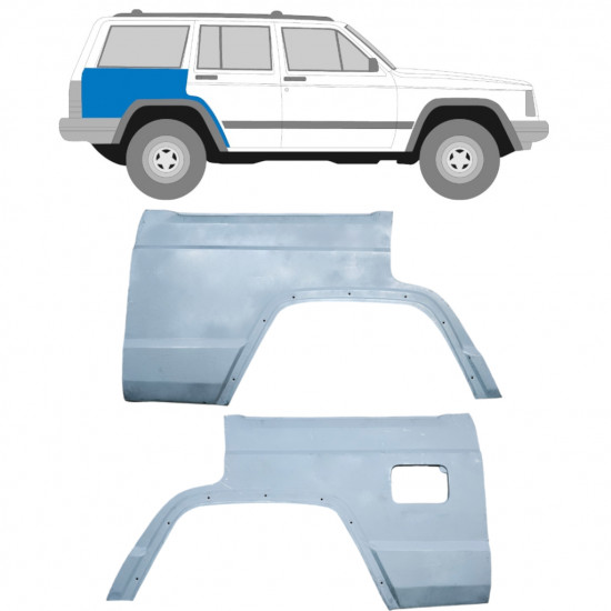 Panneau de réparation arc d'aile arrière pour Jeep Cherokee XJ 1984-2001 / Gauche+Droit / Ensemble 10442