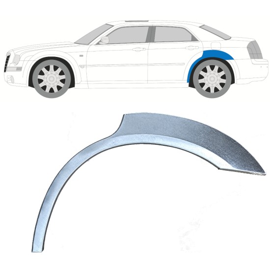 Panneau de réparation arc d'aile arrière pour Chrysler 300C 2004-2011 / Gauche 17206