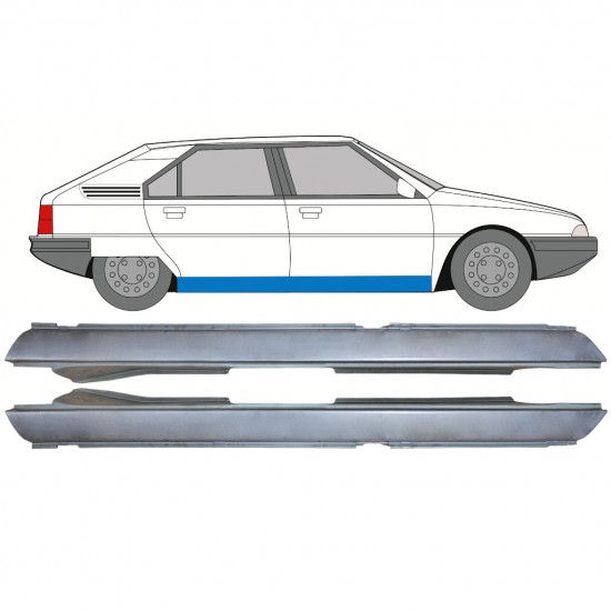 Panneau de réparation du seuil pour Citroen BX 1982-1994 / Gauche+Droit / Ensemble 9818