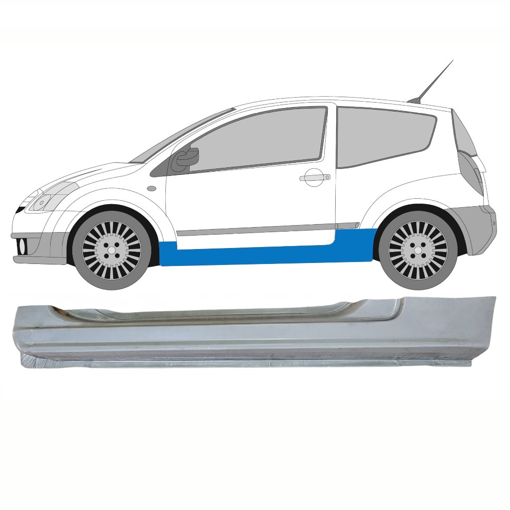 Réparation bas de caisse pour Citroen C2 2003-2009 / Gauche 8610