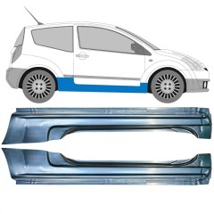 Panneau de réparation du seuil pour Citroen C2 2003-2009 / Gauche+Droit / Ensemble 10338