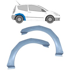 Panneau de réparation arc d'aile arrière pour Citroen C2 2003-2009 / Gauche+Droit / Ensemble 11385