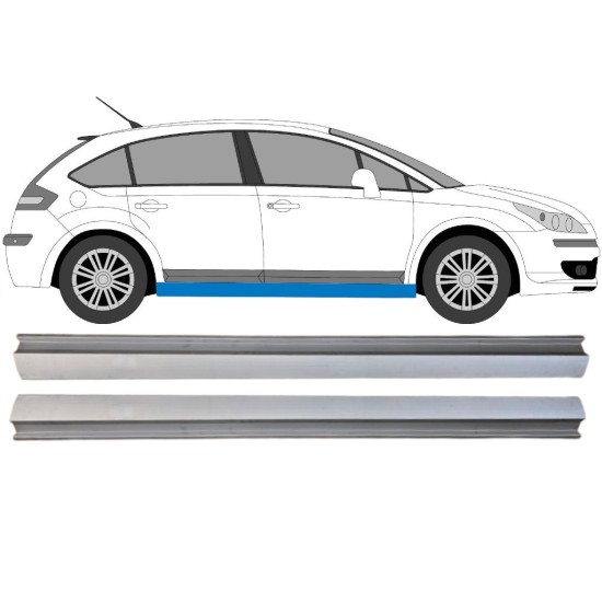 Réparation bas de caisse inférieure pour Citroen C4 2004-2011 / Gauche+Droit / Ensemble 16042