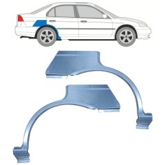 Panneau de réparation arc d'aile arrière pour Honda Civic 2001-2005 / Gauche+Droit / Ensemble 11527