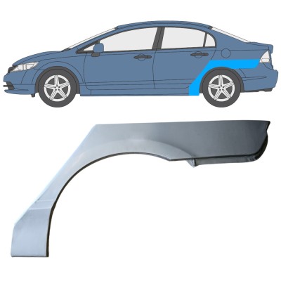 Panneau de réparation arc d'aile arrière pour Honda Civic 2005-2011 / Gauche / SEDAN 16765