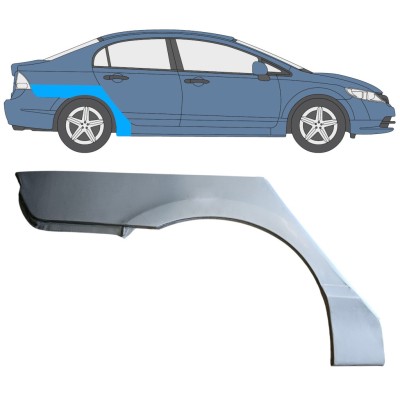 Panneau de réparation arc d'aile arrière pour Honda Civic 2005-2011 / Droite / SEDAN 16764