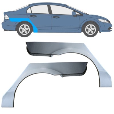 Panneau de réparation arc d'aile arrière pour Honda Civic 2005-2011 / Gauche+Droit / SEDAN / Ensemble 16766