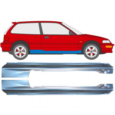 Panneau de réparation du seuil pour Honda Civic 1987-1991 / Gauche+Droit / Ensemble 9537