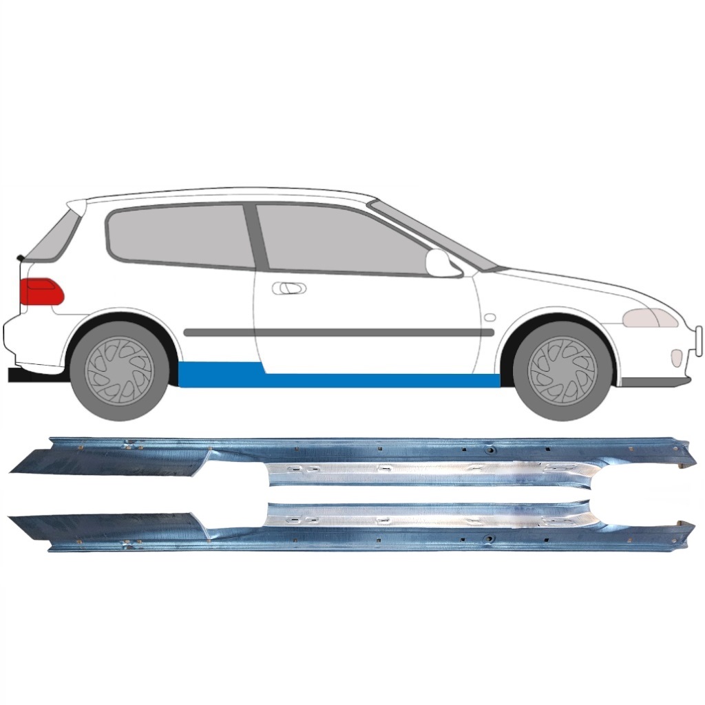 Réparation Bas De Caisse Pour Honda Civic 1991-1995 / Gauche+Droit / Ensemble 9168