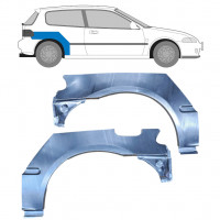 Panneau de réparation arc d'aile arrière pour Honda Civic 1991-1995 / Gauche+Droit / Ensemble 10424