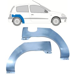 Panneau de réparation arc d'aile arrière pour Renault Clio II 1998-2012 / Gauche+Droit / Ensemble 9681