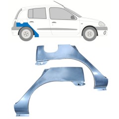 Panneau de réparation arc d'aile arrière pour Renault Clio II 1998-2012 / Gauche+Droit / Ensemble 9682