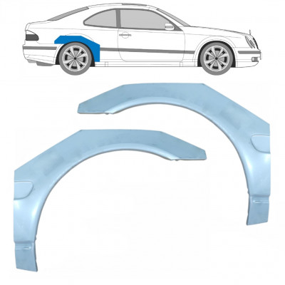 Panneau de réparation arc d'aile arrière pour Mercedes CLK 1997-2003 / Gauche+Droit / Ensemble 9174