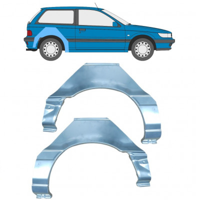 Panneau de réparation arc d'aile arrière pour Mitsubishi Colt 1988-1992 / Gauche+Droit / Ensemble 11017