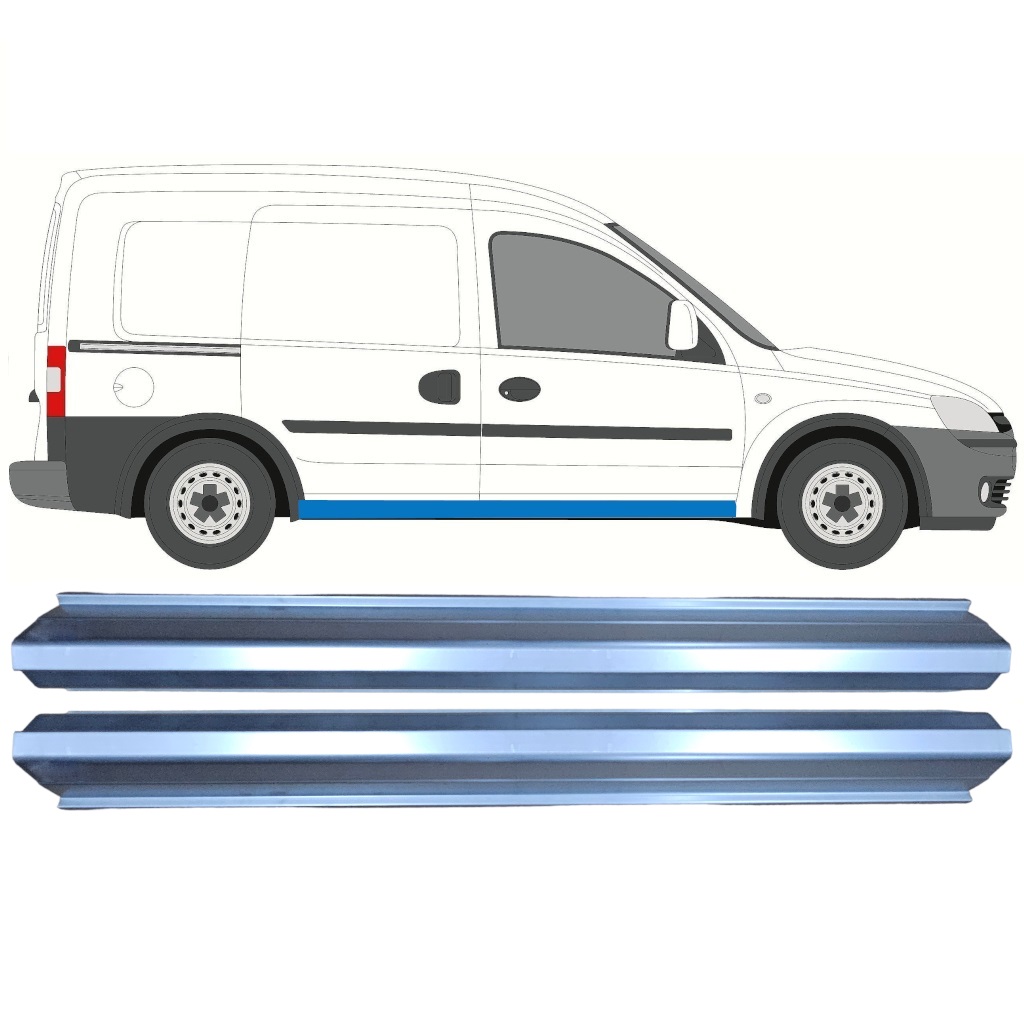 Réparation Bas De Caisse Pour Opel Combo 2000-2010 / Gauche = Droite (Symétrique) / Ensemble 10281
