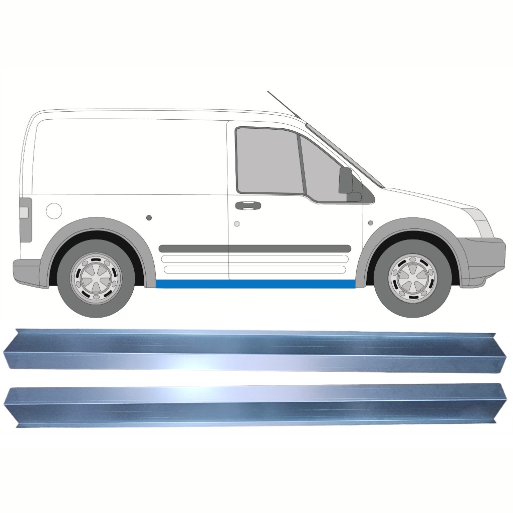 Réparation Bas De Caisse Pour Ford Transit Connect 2003-2009 / Swb / Gauche = Droite (Symétrique) / Ensemble 10270