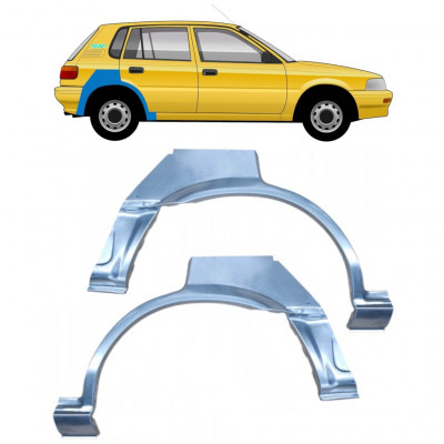 Panneau de réparation arc d'aile arrière pour Toyota Corolla 1987-1994 / Gauche+Droit / Ensemble 10335