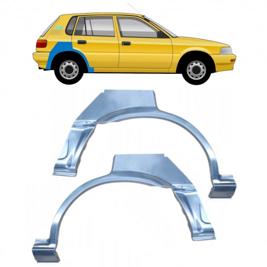 Panneau de réparation arc d'aile arrière pour Toyota Corolla 1987-1994 / Gauche+Droit / Ensemble 10335