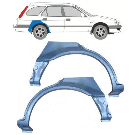 Panneau de réparation arc d'aile arrière pour Toyota Corolla 1997-2002 / Gauche+Droit / Ensemble 10249