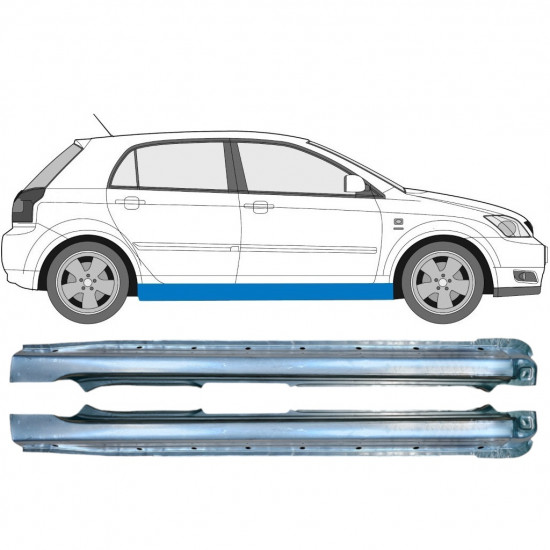 Panneau de réparation du seuil pour Toyota Corolla 2001-2007 / Gauche+Droit / Ensemble 9486