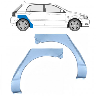 Panneau de réparation arc d'aile arrière pour Toyota Corolla 2001-2007 / Gauche+Droit / Ensemble 10564