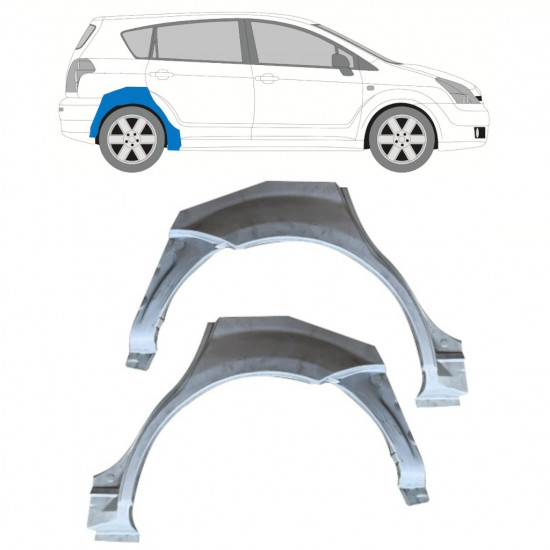 Panneau de réparation arc d'aile arrière pour Toyota Corolla Verso 2004-2009 / Gauche+Droit / Ensemble 9912