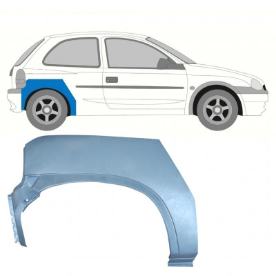 Panneau de réparation arc d'aile arrière pour Opel Corsa B 1993-2001 / Droite 7255