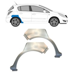 Panneau de réparation arc d'aile arrière pour Opel Corsa D 2006-2015 / Gauche+Droit / HATCHBACK / Ensemble 14577