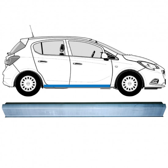 Réparation bas de caisse pour Opel Corsa E 2014-2019 / Gauche = Droite (symétrique) 12882