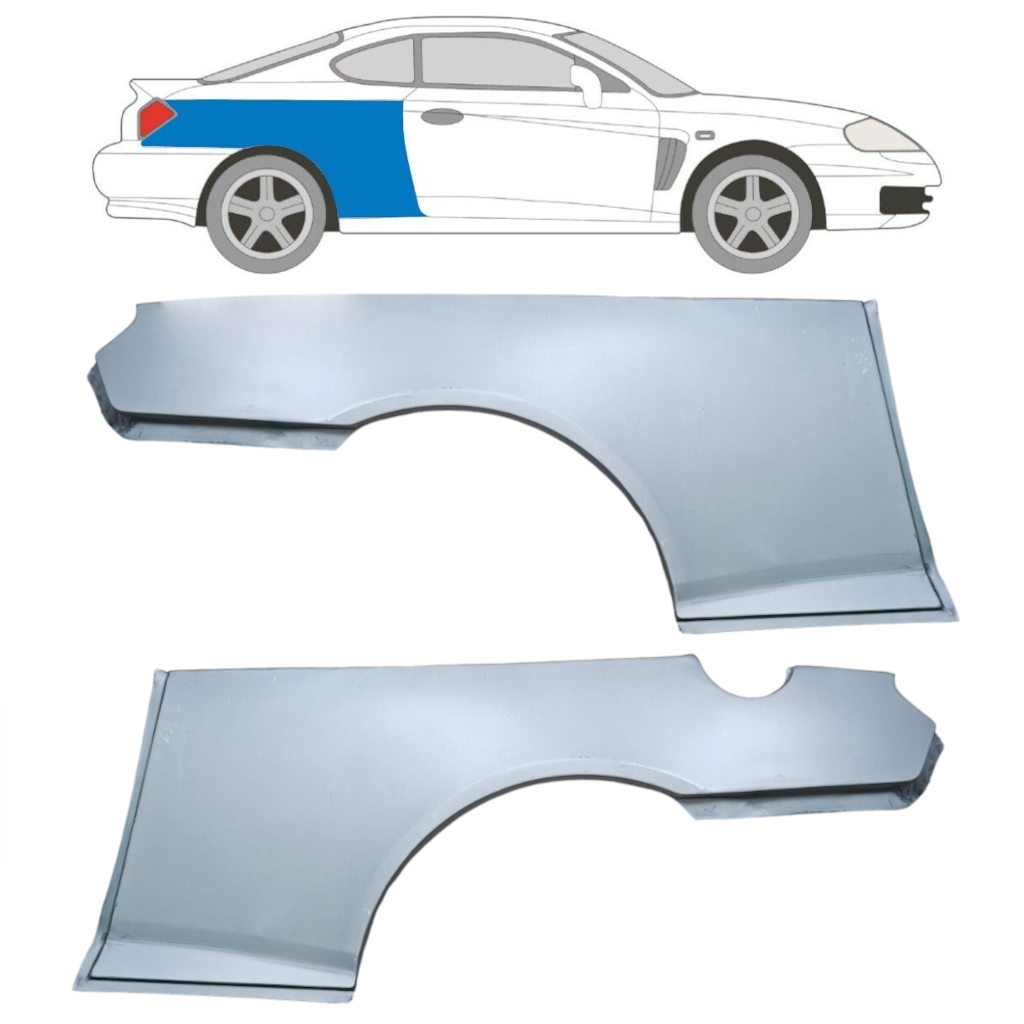 Panneau De Réparation Arc D'aile Arrière Pour Hyundai Gk 2001-2009 / Gauche+Droit / Coupe / Ensemble 6304
